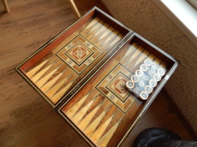 Tavla Backgammon aus Edelholz